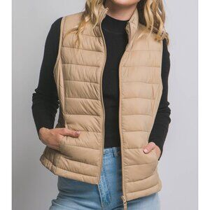 Ultra Lightweight Padded Puffer Vest w/ Pouch